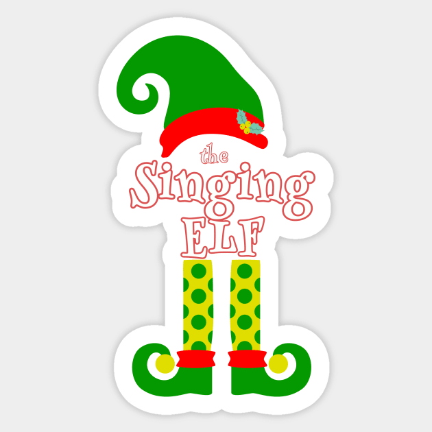 The Singing Elf Family Matching Christmas 2020 Gift  Sticker by NiftyGiggles